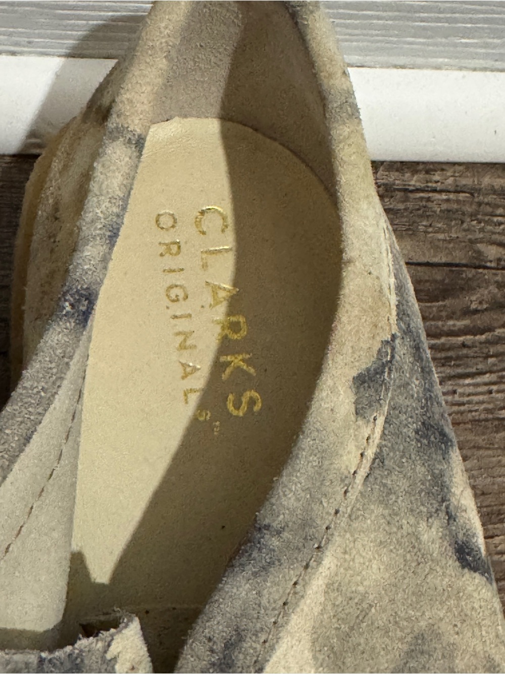 Clark’s Originals Wallabee Off-White Camo Shoe Sz 13 - Picture 2 of 6